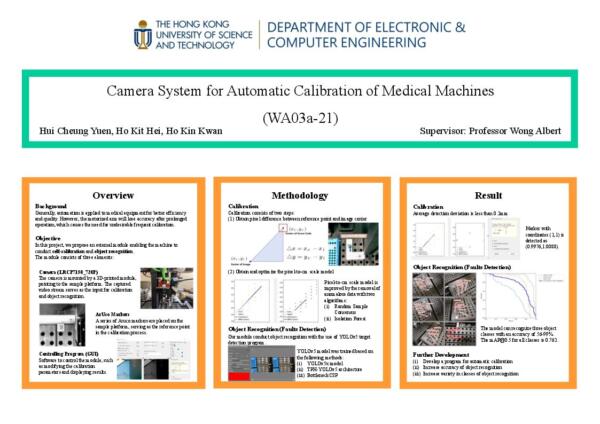 Camera System for Automatic Calibration of Medical Machines (WA03a-21)